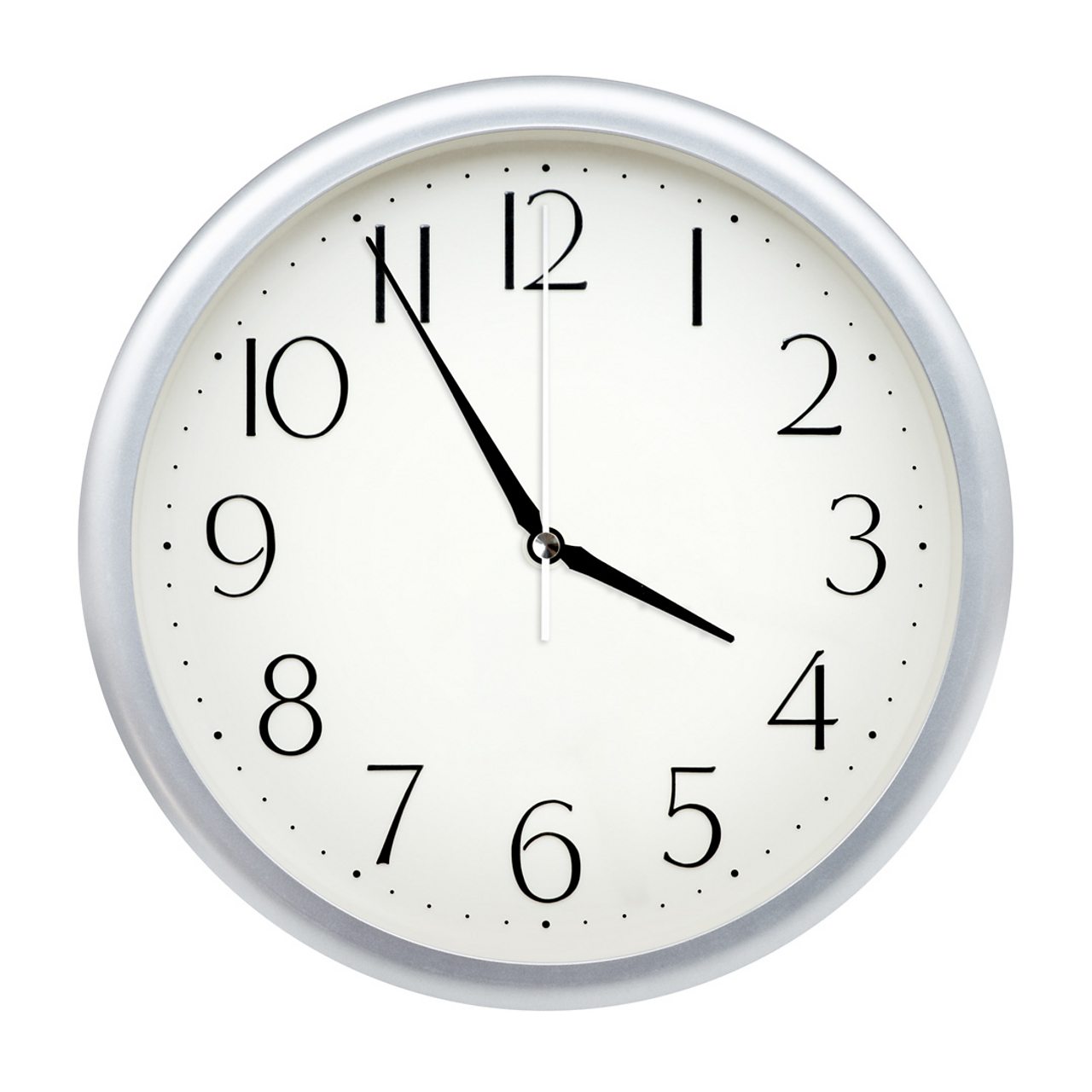 Image of a clock face showing 3.55