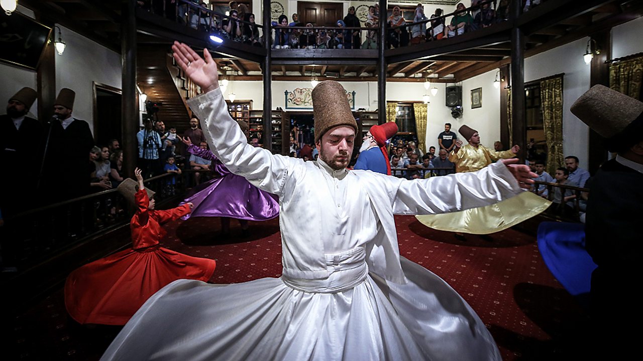 Sufi Muslim Dervishes celebrating Laylat-ul-Qadr in the Turkish city of Bursa.
