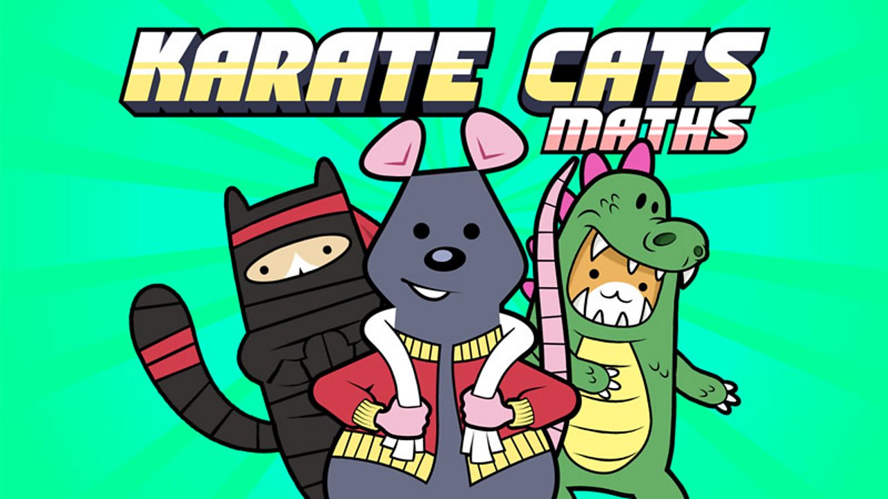 KS1 Maths free game - Karate Cats - Primary school times tables, division,  shapes, fractions - BBC Bitesize