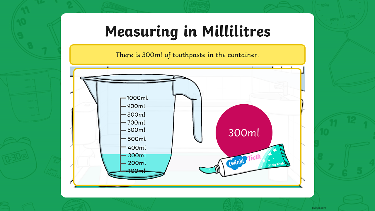 Measuring in millilitres Homeschool lessons in Primary Maths Year 2