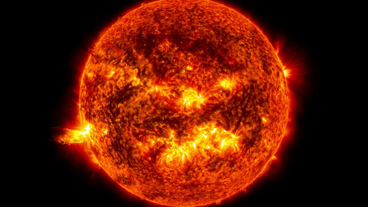 A view of the surface of the sun
