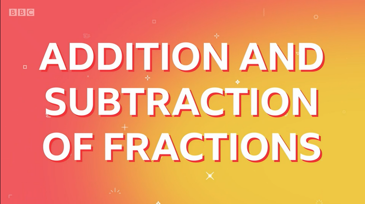 Addition And Subtraction Of Fractions - Ks2 - Maths - Home Learning With Bbc Bitesize - Bbc Bitesize