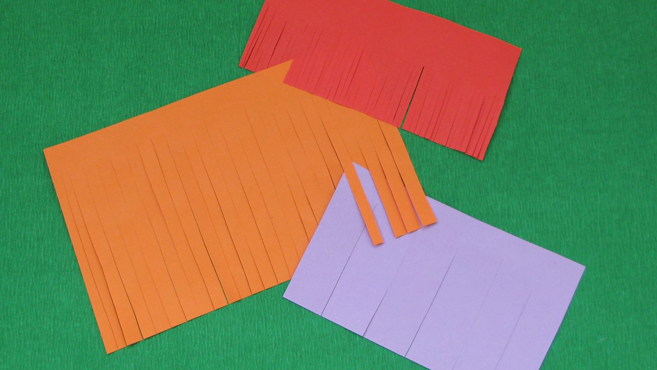 Make paper strip fringes - BBC Bitesize