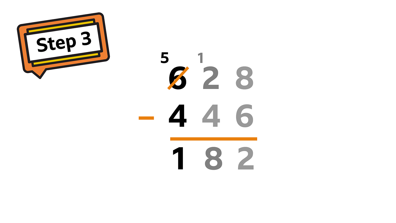 Subtract Two 3 Digit Numbers Year 4 P5 Maths Home Learning With c Bitesize c Bitesize