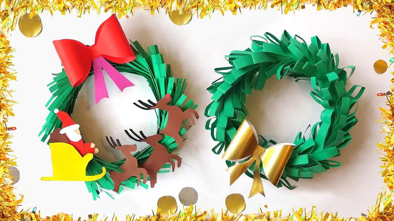 christmas paper crafts wreath