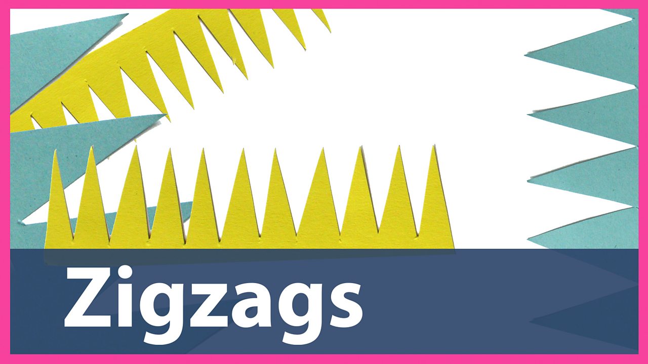 Make zigzag paper fringes