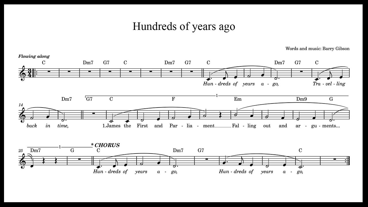 Hundreds of years ago - music