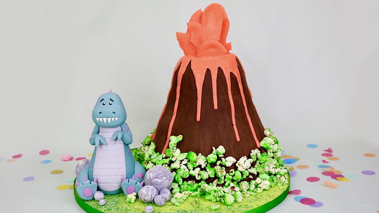 How to Make a Volcano Cake for a Dinosaur Party