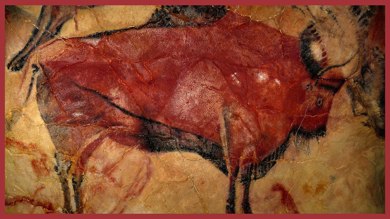 Image: a bison from the Altamira Cave