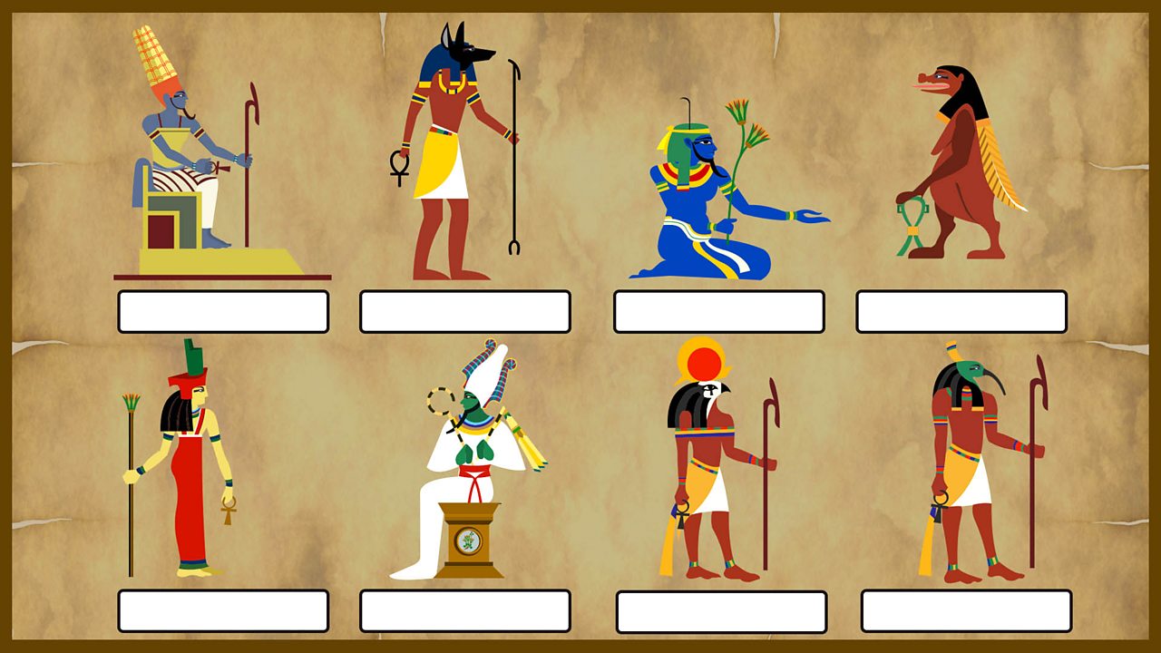 Some well-known Ancient Egyptian gods and goddesses