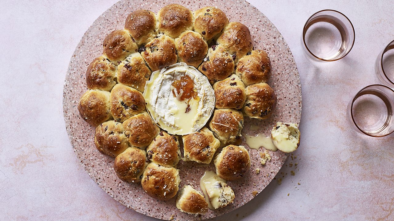 Instagrammable baked cheese? Nadiya's cranberry and chilli brioche wreath ticks all the boxes!