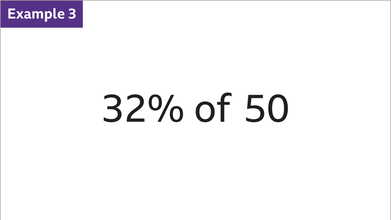 How to calculate percentages - BBC Bitesize