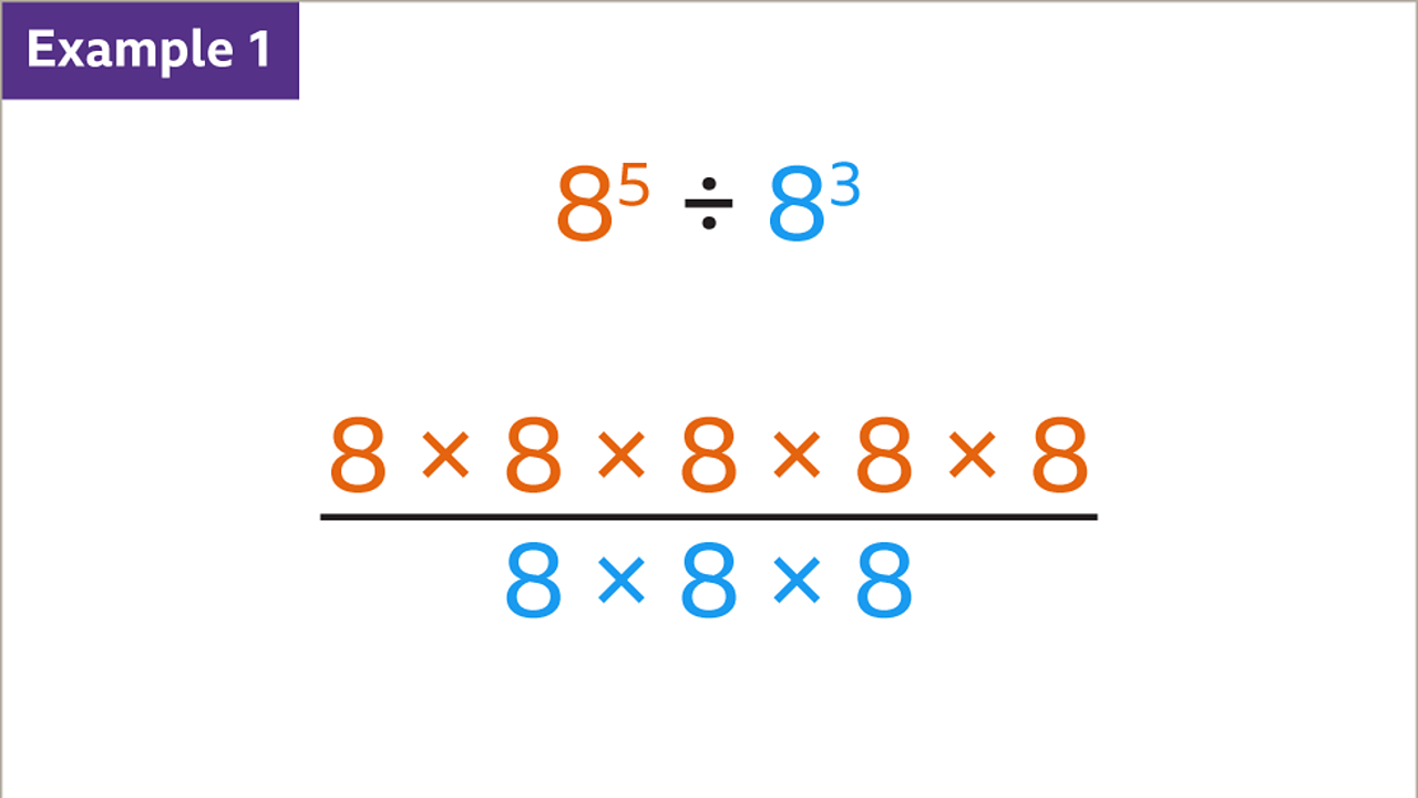 Laws of indices for multiplication and division - BBC Bitesize