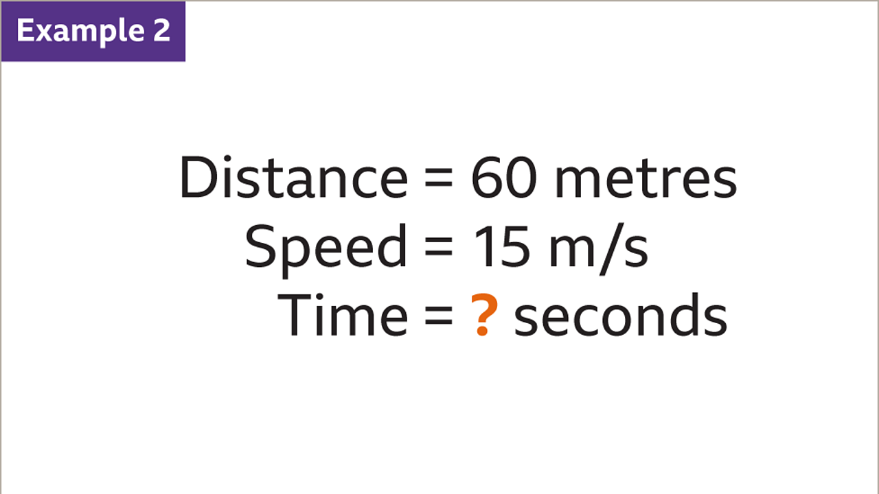 How to calculate speed, distance and time using a bar model - BBC Bitesize
