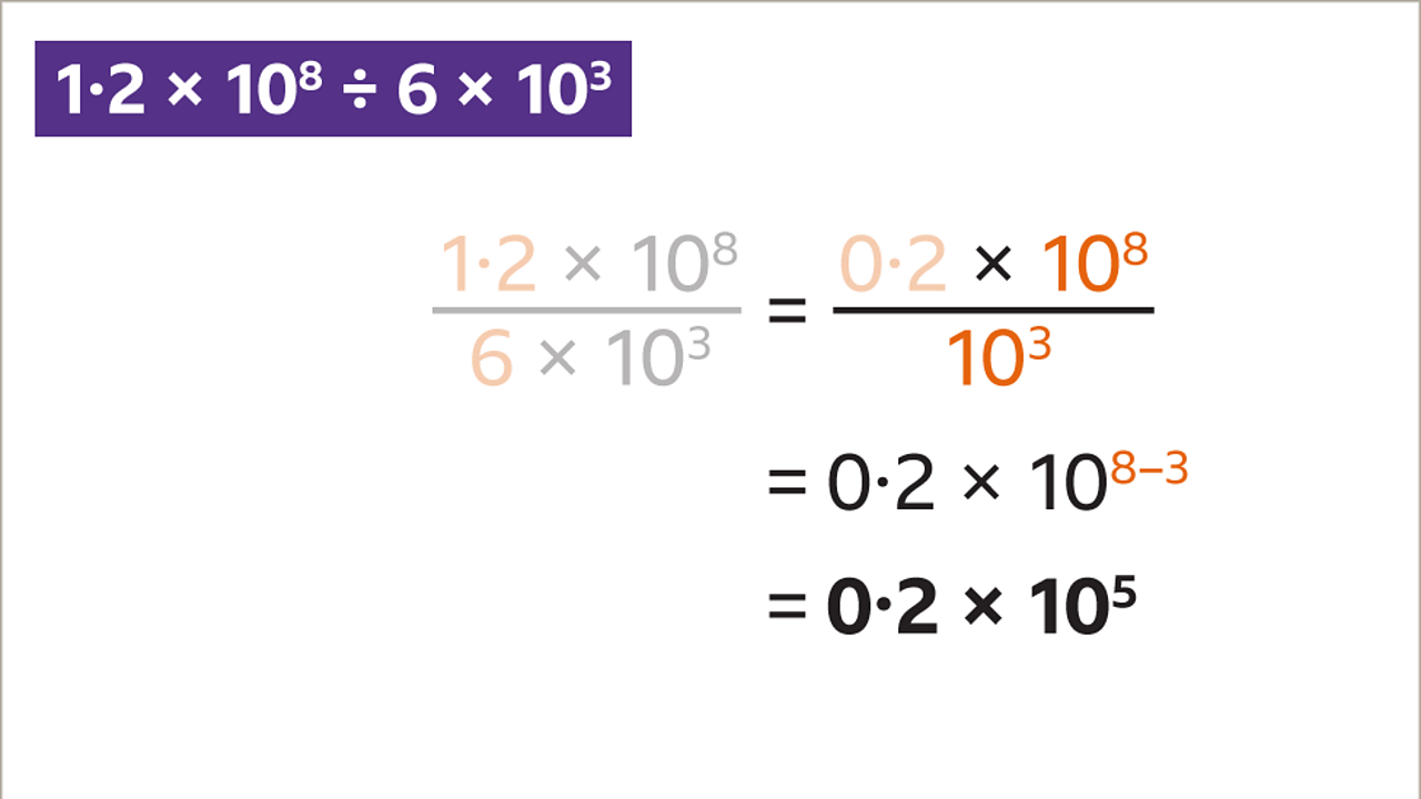 Calculations with standard index form BBC Bitesize
