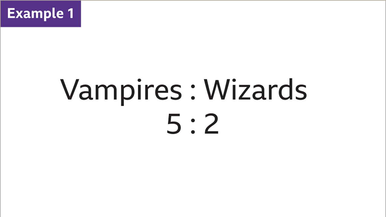 ratio problem solving corbettmaths Example 1: Vampires to wizards. Five to two.