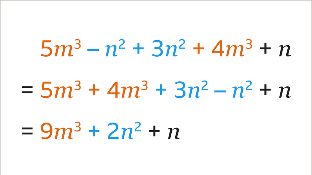 Collecting like terms - KS3 Maths - BBC Bitesize - BBC Bitesize