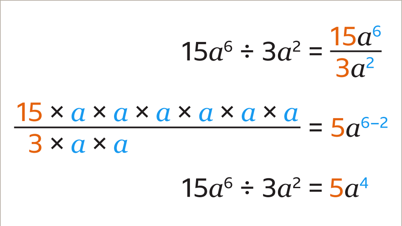 Simplifying terms by multiplying and dividing KS3 Maths BBC