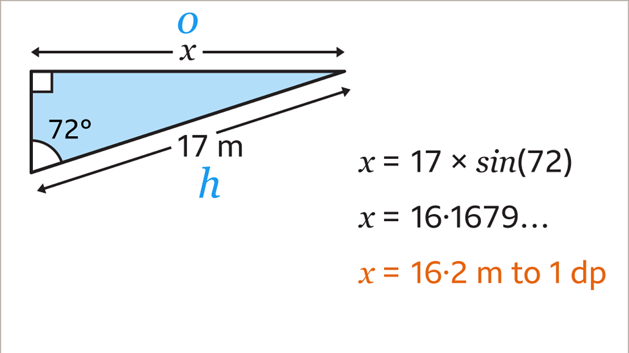 Finding The Length Of A Side In A Right Angled Triangle Ks3 Maths Bbc Bitesize Bbc Bitesize 1050