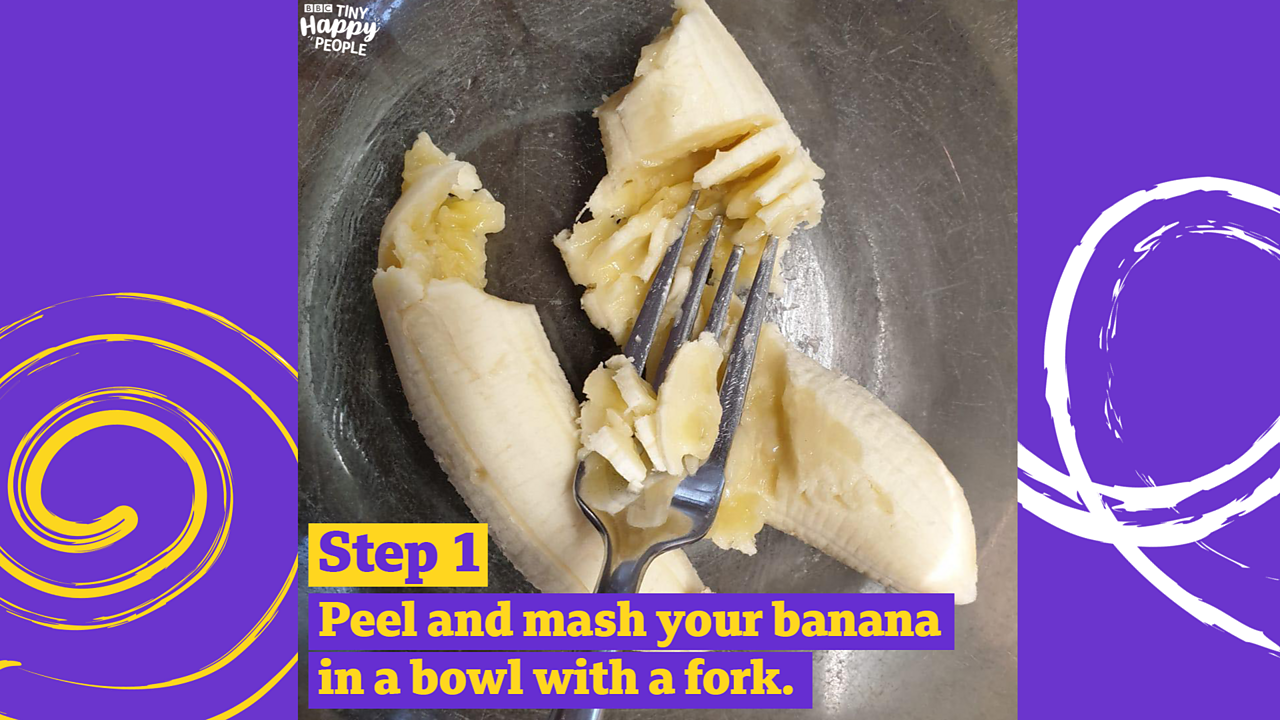 Pancake Day Banana pancake recipe BBC Tiny Happy People