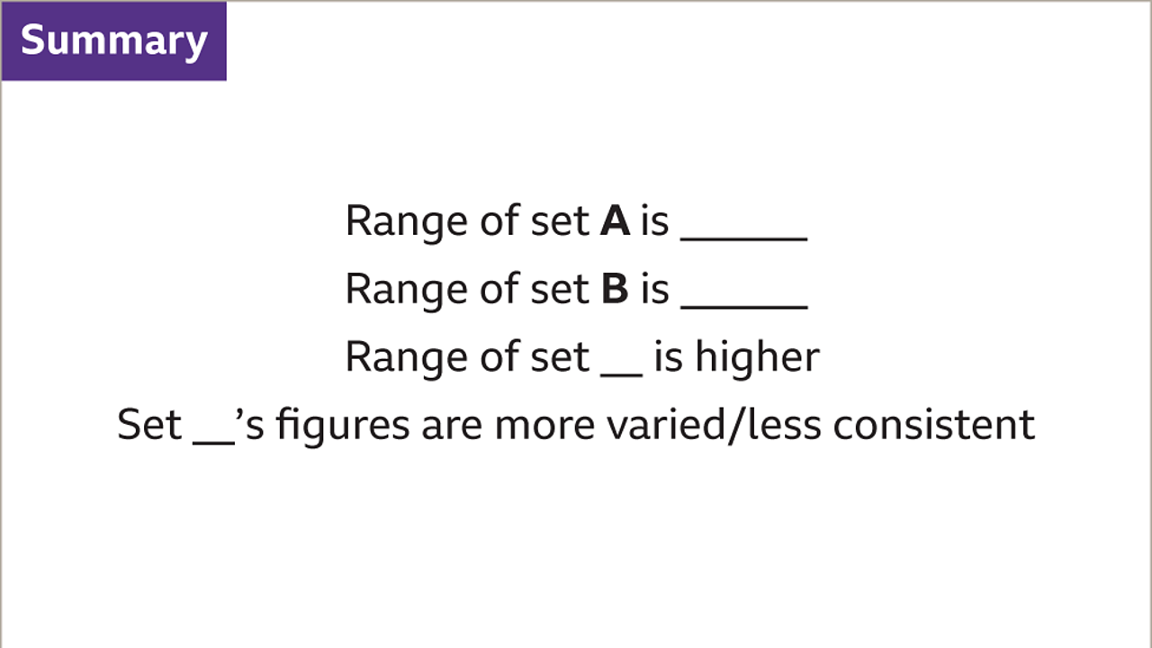 Comparing Sets Of Data - BBC Bitesize