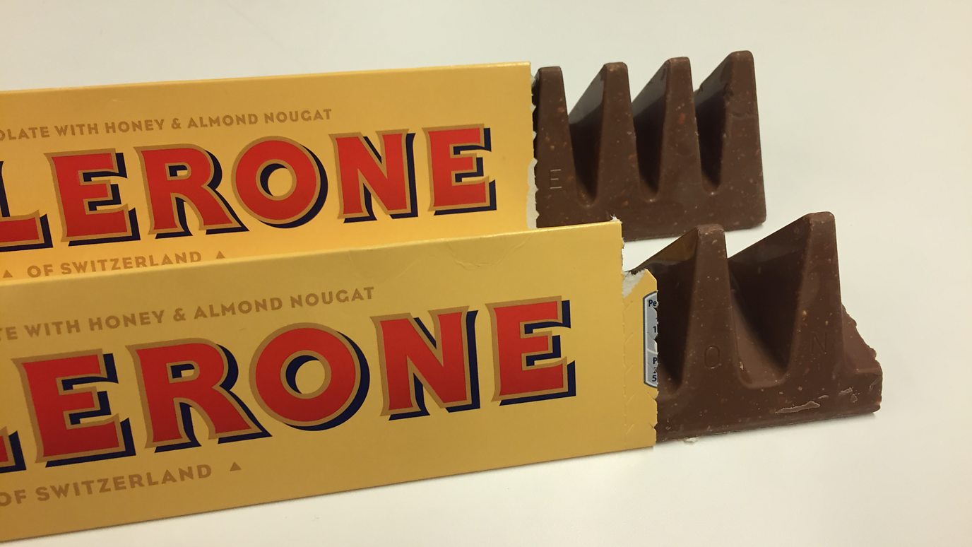 Shrinkflation applicata al Toblerone