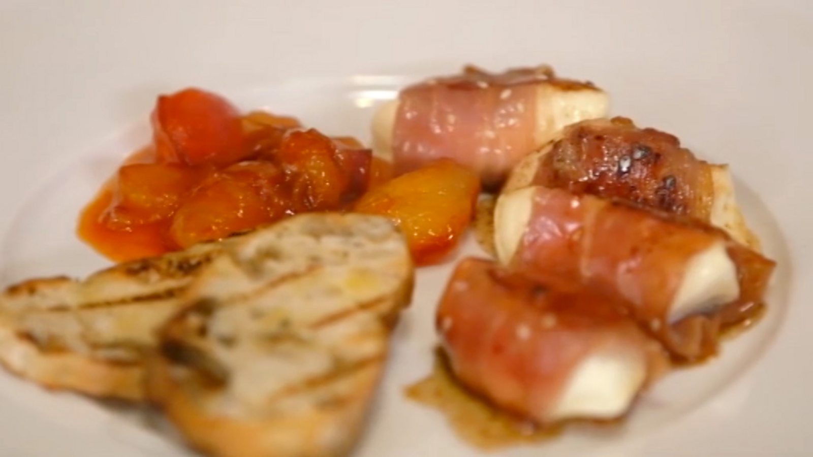 Parma ham wrapped mozzarella with plum chutney recipe BBC Food