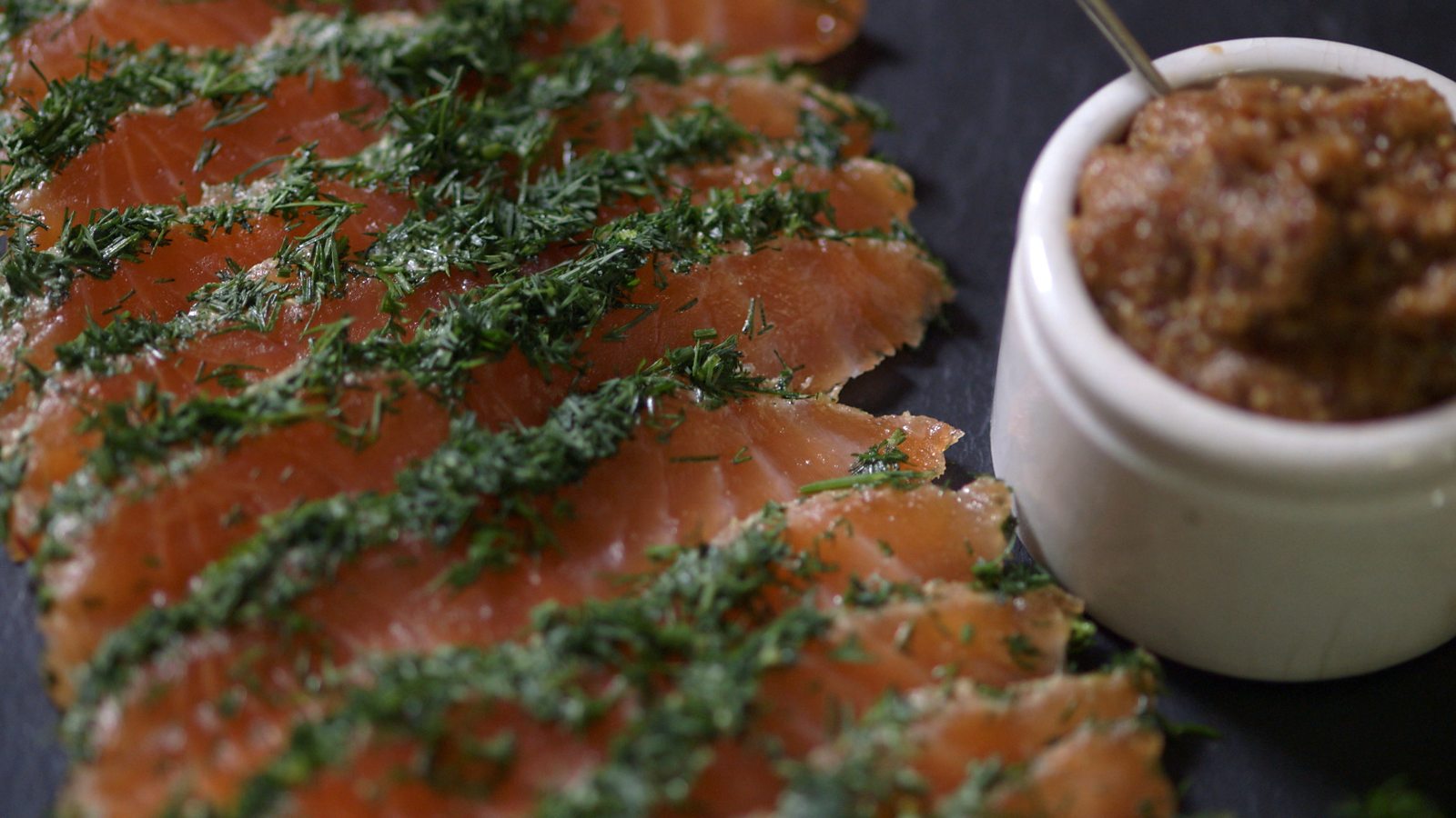 Salmon gravadlax with champagne mustard recipe BBC Food