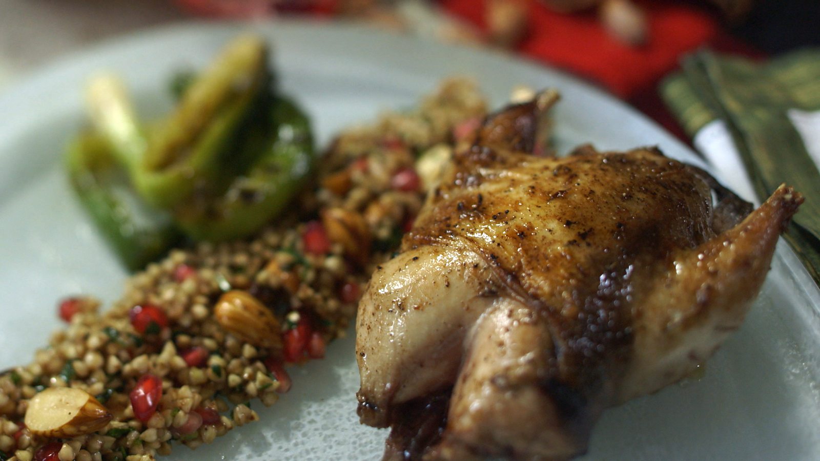 Roast partridge with buckwheat salad recipe BBC Food
