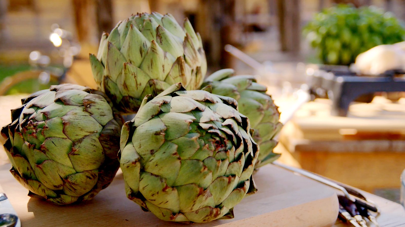 Preparing artichoke hearts BBC Food