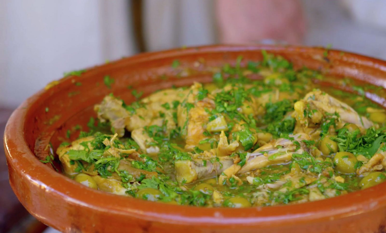 Chicken tagine with preserved lemon and green olives recipe BBC Food