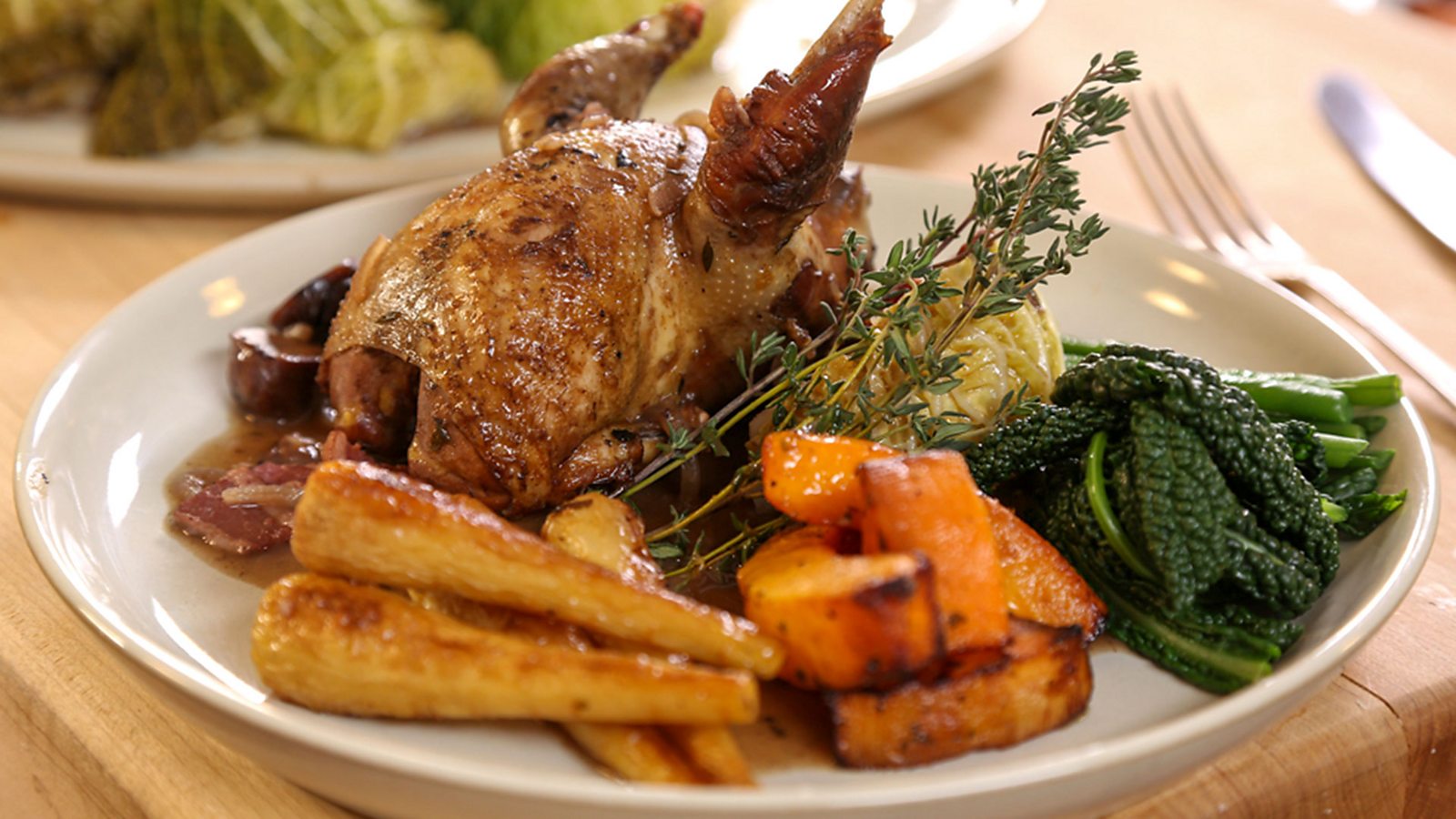 One pot partridge with bacon and chestnuts recipe BBC Food