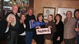 Alan Dein (far right) mingles with Pink Ladies, Goombahs and Ravens