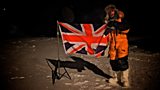 Alexander Kumar with Union flag.
