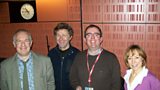 Martin Rowson and Elvis McGonagall with Richard and Sian