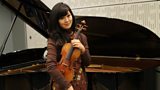 Violinist Hyeyoon Park in the studio