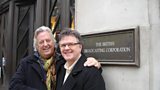 Michael and Pete from NAPAC outside Broadcasting House