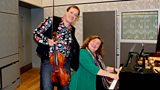 Violist Martin Stegner and pianist Cordelia Höfer-Teutsch in the studio