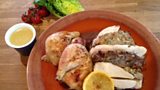 Sicilian Stuffed Roast Chicken & as an Easter treat 'Lime & Coconut Chocolate Truffles'