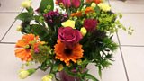 Colin's flower arranging efforts
