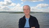 On the shores of Lindisfarne, with St Cuthbert's Island in the background