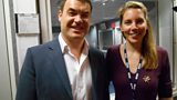 Laura with Stewart Wright - He's one of the stars of the TV drama Love and Marriage