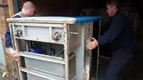 Gary Lofthouse and his uncle Dave with an online purchase on the move