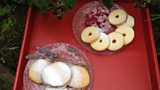 Raspberry Shortcake Biscuits and Blackberry and Lavender Powder Puff Cakes