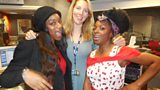 Rachel and Cleo, the stars of Thriller Live join Laura