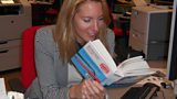 Laura reading one of Lauren Child's books