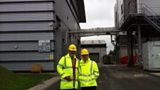 Anna Hill at chicken litter biomass power station near Eye, Suffolk