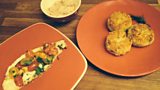 Whole Sole with Tomatoes, Lemon and Parsley and Smoked Fish Cakes with Beetroot and Horseradish Sauce
