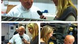 Laura cooks in the kitchen with celeb chef Aldo Zilli