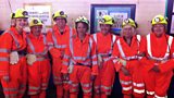 The cast and crew go down Kellingley Colliery to experience a working mine
